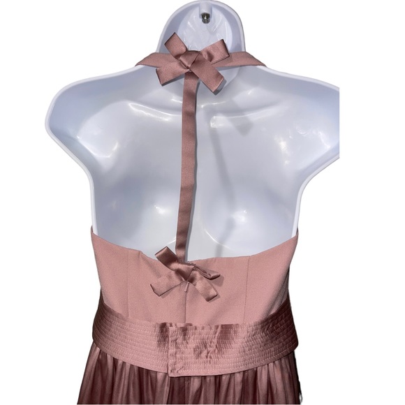 Vera Wang White “Quartz” Halter David’s Bridal VW360214 Bridesmaid Dress - 2 - Picture 8 of 16